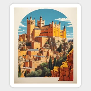 Alcazar de Segovia Spain Travel Tourism Retro Vintage Sticker